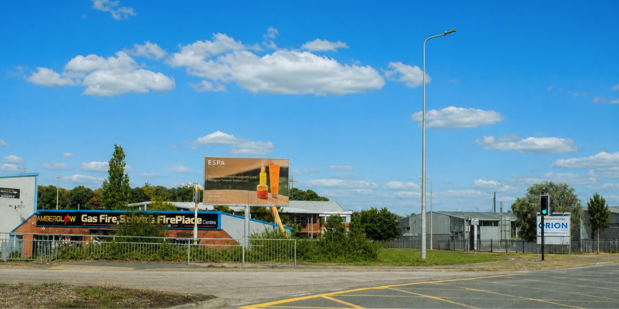 The Totally Charged billboard at Cheshire Oaks Roundabout